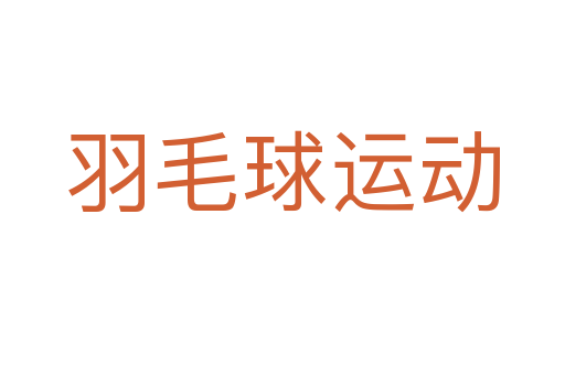 羽毛球运动