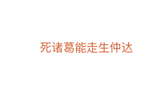 死诸葛能走生仲达