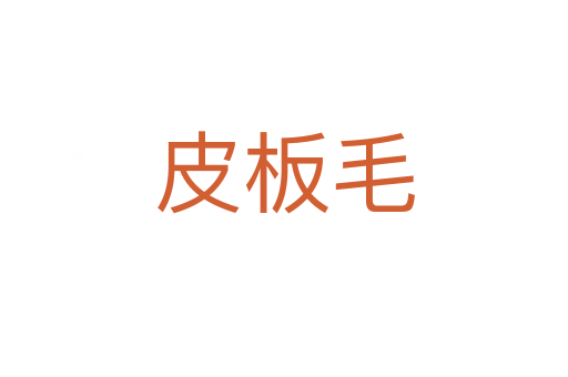 皮板毛